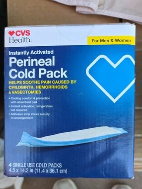 CVS Health Perineal Cold Pack , Set Of 4 Single Use Cold Packs